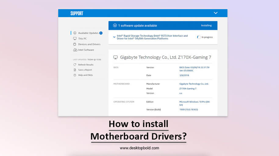 How to install Motherboard Drivers